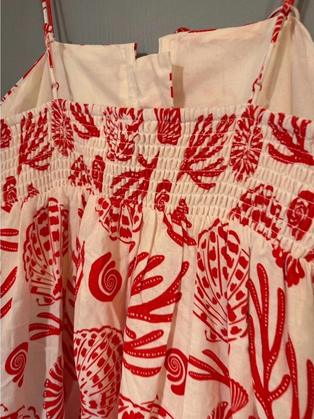 Calypso St. Barth Red and White Maxi Dress - Picture 4 of 5